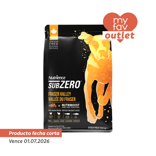NUTRIENCE SUBZERO DOG FRASER VALLEY 4.5KG FECHA CORTA 01.07.2026